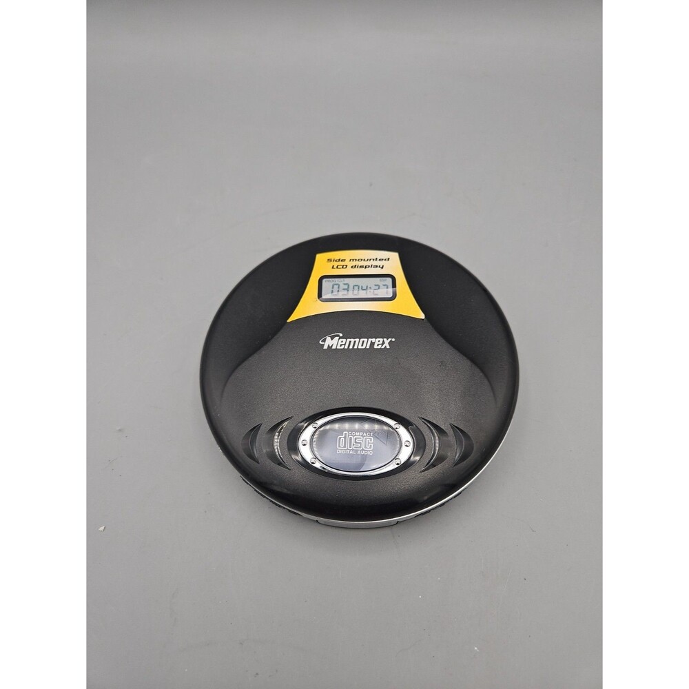 Memorex MD6451R-BLK Portable CD Player LCD Display Headphone Jack Black - Works